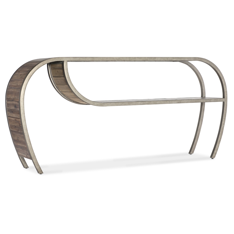 Commerce & Market Open Ended Metal Console Table in Brown by Hooker Furniture