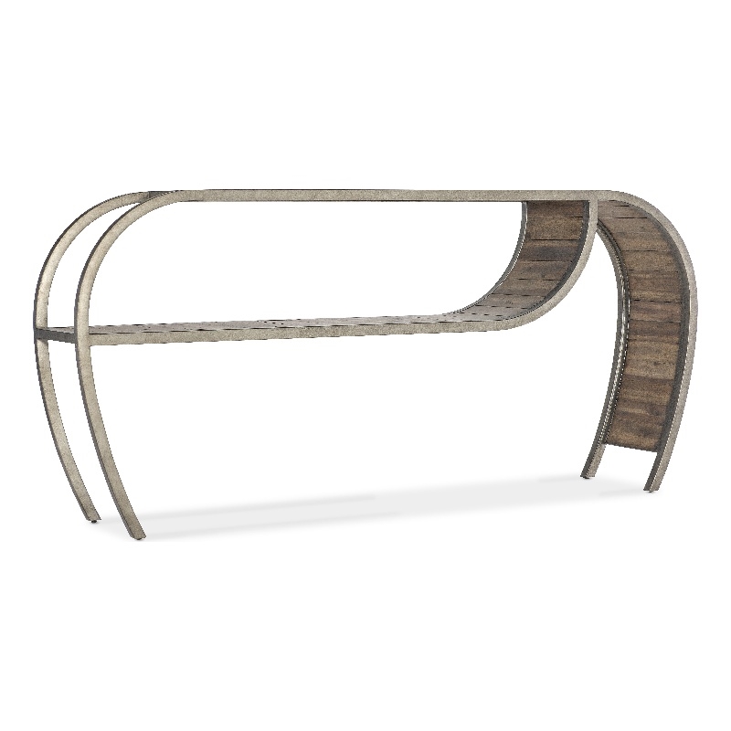 Commerce & Market Open Ended Metal Console Table in Brown by Hooker Furniture