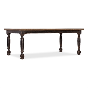 Americana Wood Leg Dining Table w/1-22in leaf in Black by Hooker Furniture