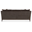 Sophia Fabric Sofa in Brown with Flared Wooden Legs by Hooker Furniture