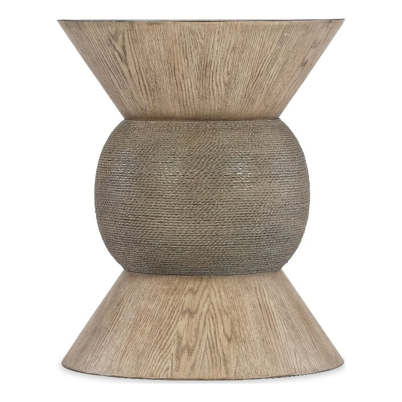 Commerce & Market Round Wood Accent Table in Brown Finish by Hooker Furniture