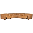 Fresco 5 Seat Leather Power Recline Sectional in Brown by Hooker Furniture