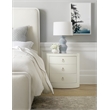Serenity Wavecrest Oval Nightstand in White Wood by Hooker Furniture