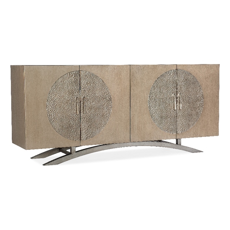 Melange Nolita Four Door Entertainment Console in Gold Wood by Hooker Furniture