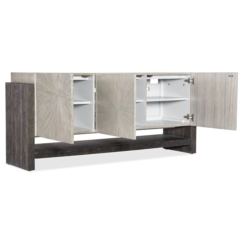 Melange Ground Perspective Credenza in Brown Wood by Hooker Furniture