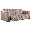 Savion 2 over 2 Sofa with Power Recline & Power Headrest in Beige Leather