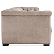Savion 2 over 2 Sofa with Power Recline & Power Headrest in Beige Leather