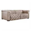 Savion 2 over 2 Sofa with Power Recline & Power Headrest in Beige Leather