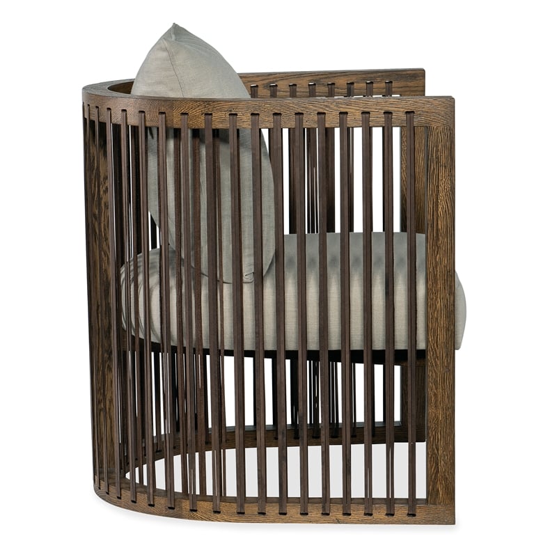 Wilde Club Chair in Brown Leather by Hooker Furniture