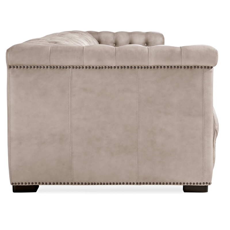 Savion Grandier Power Recliner Sofa with Power Headrest in Brown Leather
