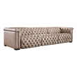 Savion Grandier Power Recliner Sofa with Power Headrest in Brown Leather