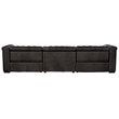 Savion Grandier Power Recliner Sofa with Power Headrest in Gray Leather
