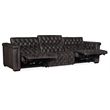 Savion Grandier Power Recliner Sofa with Power Headrest in Gray Leather