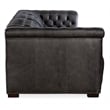 Savion Grandier Power Recliner Sofa with Power Headrest in Gray Leather