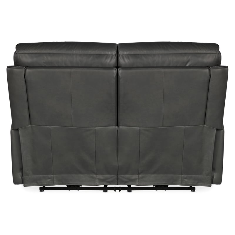 Lyra Zero Gravity Power Loveseat with Power Headrest in Gray Leather by Hooker
