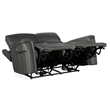 Lyra Zero Gravity Power Loveseat with Power Headrest in Gray Leather by Hooker