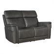 Lyra Zero Gravity Power Loveseat with Power Headrest in Gray Leather by Hooker