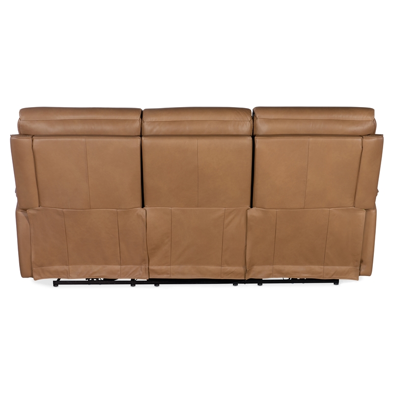 Lyra Zero Gravity Power Sofa with Power Headrest in Brown Leather by Hooker