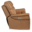 Lyra Zero Gravity Power Sofa with Power Headrest in Brown Leather by Hooker