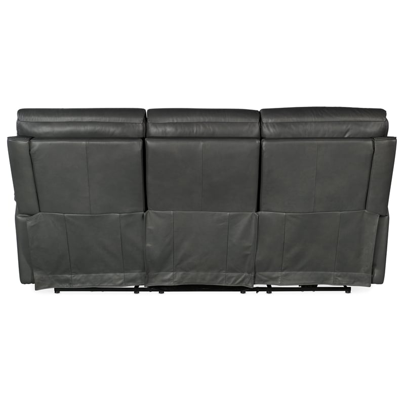 Lyra Zero Gravity Power Sofa with Power Headrest in Gray Leather by Hooker