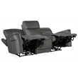 Lyra Zero Gravity Power Sofa with Power Headrest in Gray Leather by Hooker