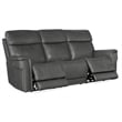 Lyra Zero Gravity Power Sofa with Power Headrest in Gray Leather by Hooker