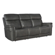 Lyra Zero Gravity Power Sofa with Power Headrest in Gray Leather by Hooker