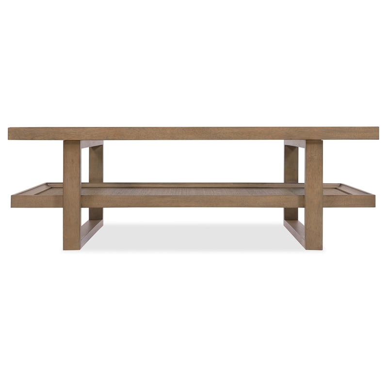 Sonnet Rectangle Cocktail Table in Medium Brown Wood by Hooker Furnishings