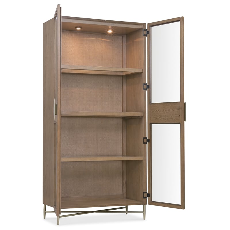 Sonnet Display Cabinet in Medium Brown Wood by Hooker Furnishings