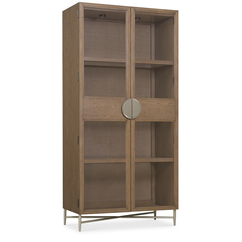 Sonnet Display Cabinet in Medium Brown Wood by Hooker Furnishings