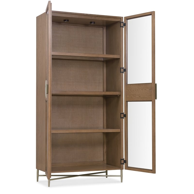 Sonnet Display Cabinet in Medium Brown Wood by Hooker Furnishings