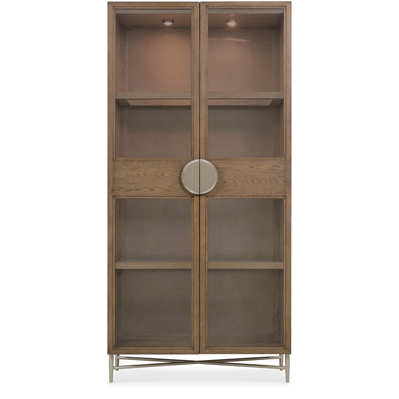 Sonnet Display Cabinet in Medium Brown Wood by Hooker Furnishings