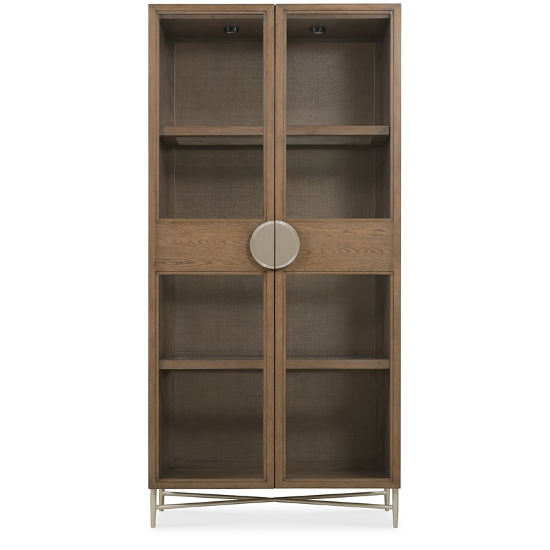 Sonnet Display Cabinet in Medium Brown Wood by Hooker Furnishings