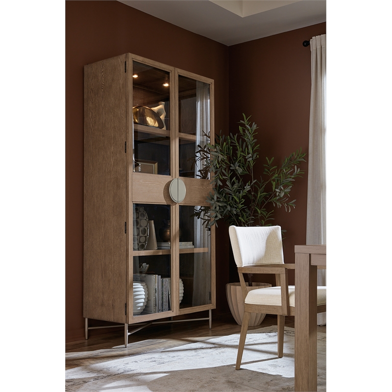 Sonnet Display Cabinet in Medium Brown Wood by Hooker Furnishings