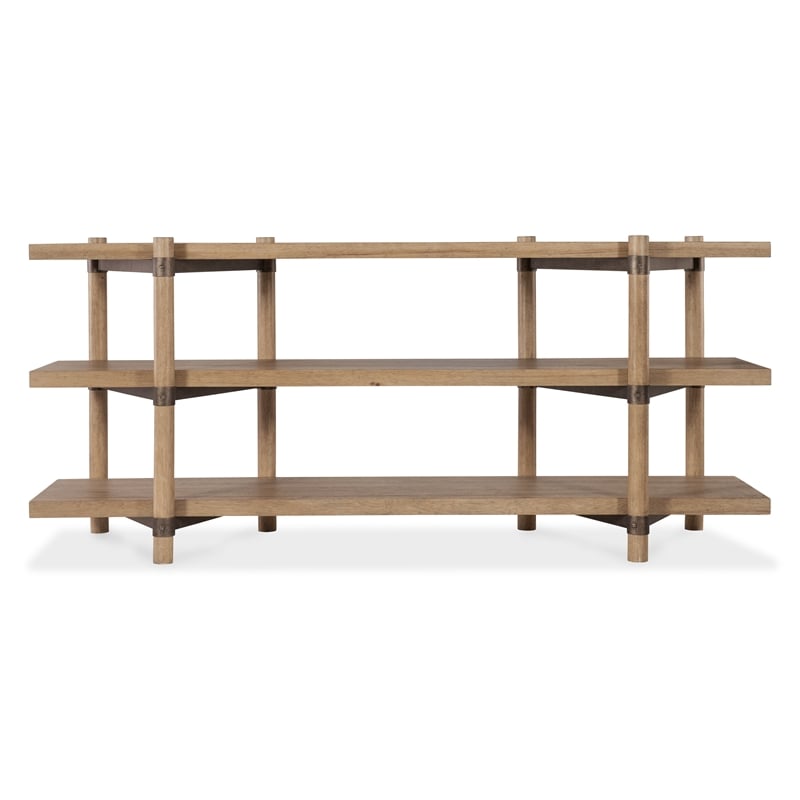 Vineyard Row Console in Light Natural Wood by Hooker Furnishings
