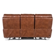Crosby Pwr Sofa with Pwr Headrest and Lumbar in Brown Leather by Hooker