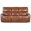 Crosby Pwr Sofa with Pwr Headrest and Lumbar in Brown Leather by Hooker