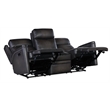 Hamilton Power Sofa with Power Headrest in Gray Leather by Hooker Furnishings