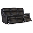 Hamilton Power Sofa with Power Headrest in Gray Leather by Hooker Furnishings