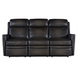 Hamilton Power Sofa with Power Headrest in Gray Leather by Hooker Furnishings