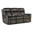 Hamilton Power Sofa with Power Headrest in Gray Leather by Hooker Furnishings