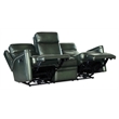 Hamilton Power Sofa with Power Headrest in Green Leather by Hooker Furnishings