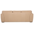 Keys Wide Arm Stationary Sofa in Beige Leather by Hooker Furnishings