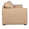 Keys Wide Arm Stationary Sofa in Beige Leather by Hooker Furnishings