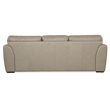 Keys Wide Arm Stationary Sofa in Green Leather by Hooker Furnishings