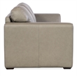 Keys Wide Arm Stationary Sofa in Green Leather by Hooker Furnishings