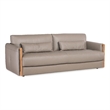 Meridian Sofa in Gray Top Grain Leather by Hooker Furnishings