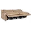 Wayward Power Sofa w/Power Headrest in Brown Leather by Hooker Furnishings
