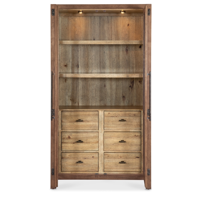 Vineyard Row Display Cabinet in Dark Brown Wood by Hooker Furnishings