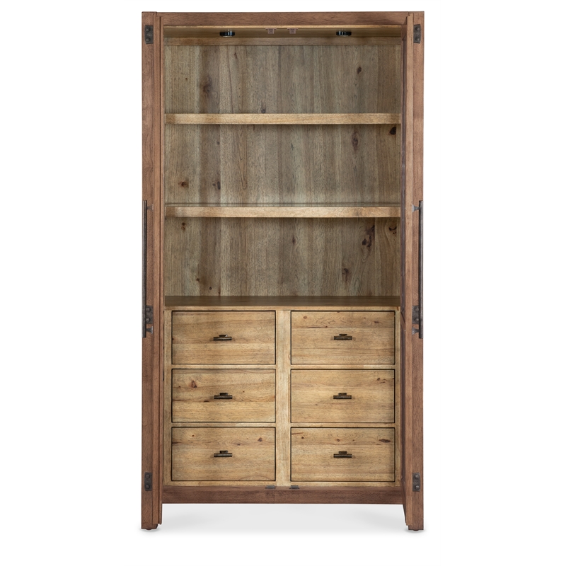 Vineyard Row Display Cabinet in Dark Brown Wood by Hooker Furnishings